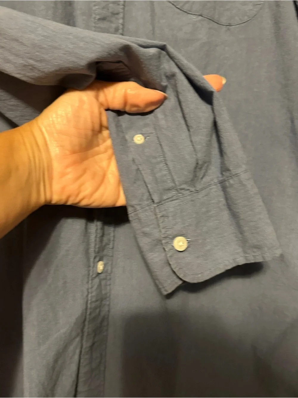J.Crew Secret Wash Slim Fit Button Down Shirt Men’s Large Blue Stretch